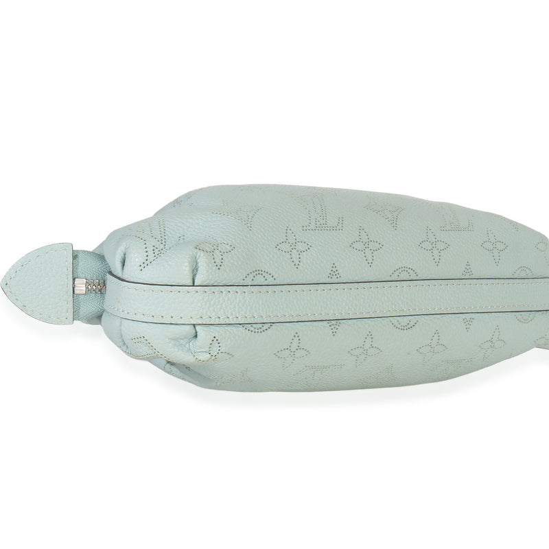 Louis Vuitton Vert Lagon Monogram Mahina Scala Mini Pouch Blue Leather Handbag