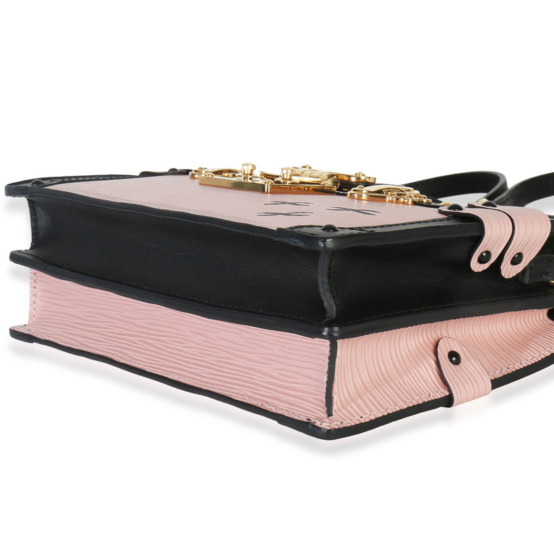Louis Vuitton Rose Ballerine Epi Trunk Clutch Handbag Pink Leather