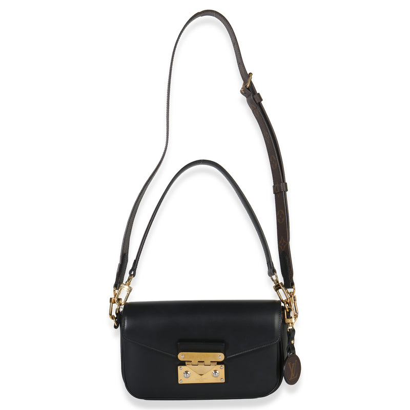 Louis Vuitton Black Calfskin Monogram Swing Bag Leather Handbag