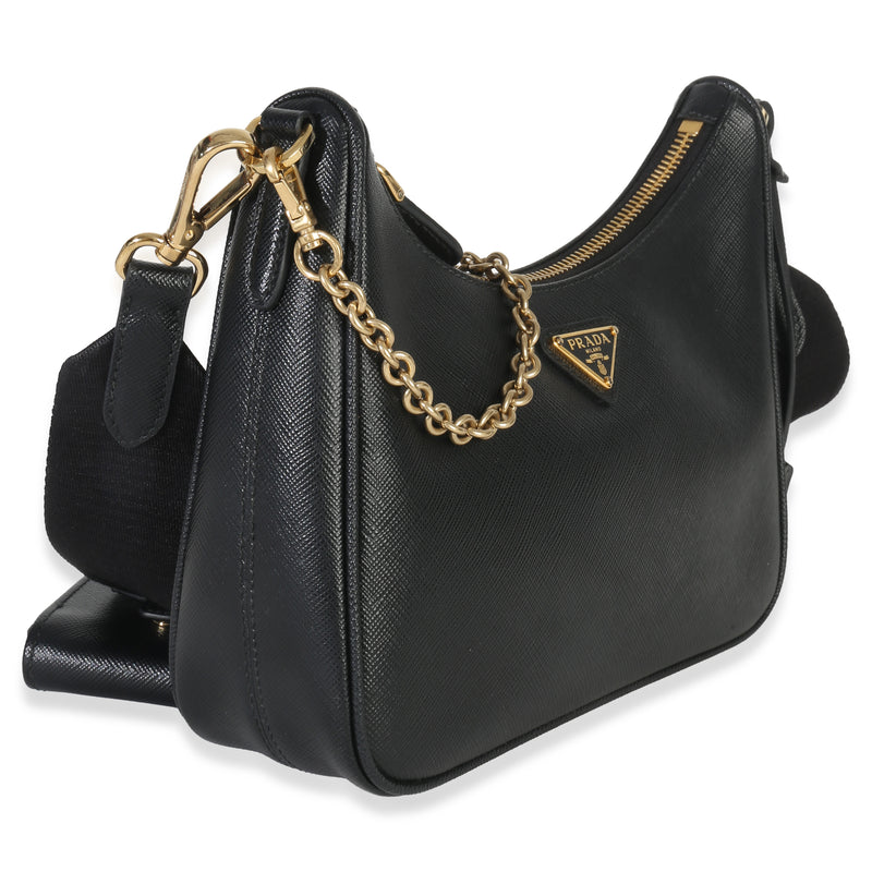 Prada Black Saffiano Lux Re-Edition 2005 Shoulder Bag Leather Handbag