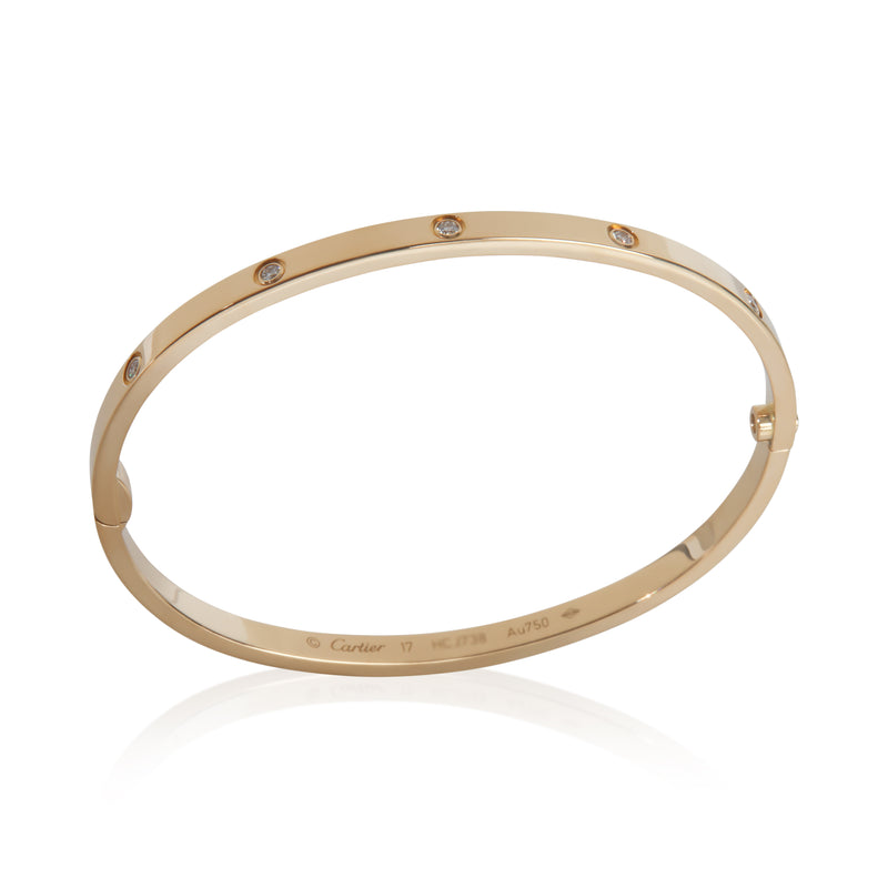 Cartier Yellow Gold Diamond Small Model Love Bracelet 18k