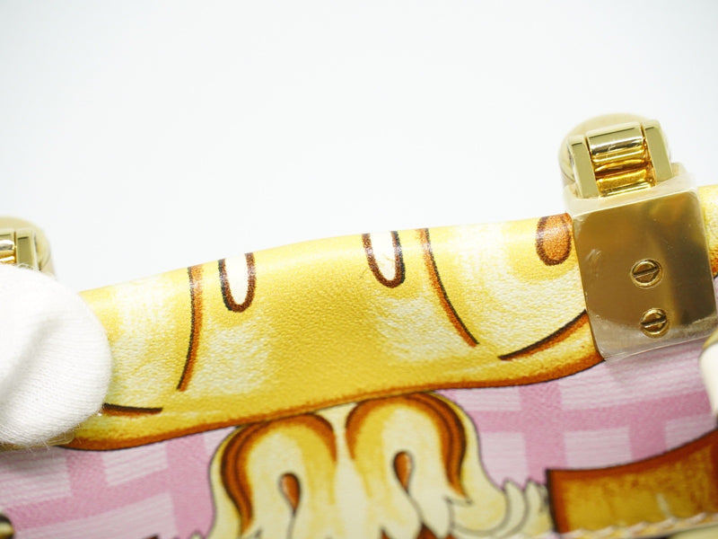 Fendi X Versace Fendace Convertible Sunshine Shopper Printed Laminated Leather Multicolour Bag