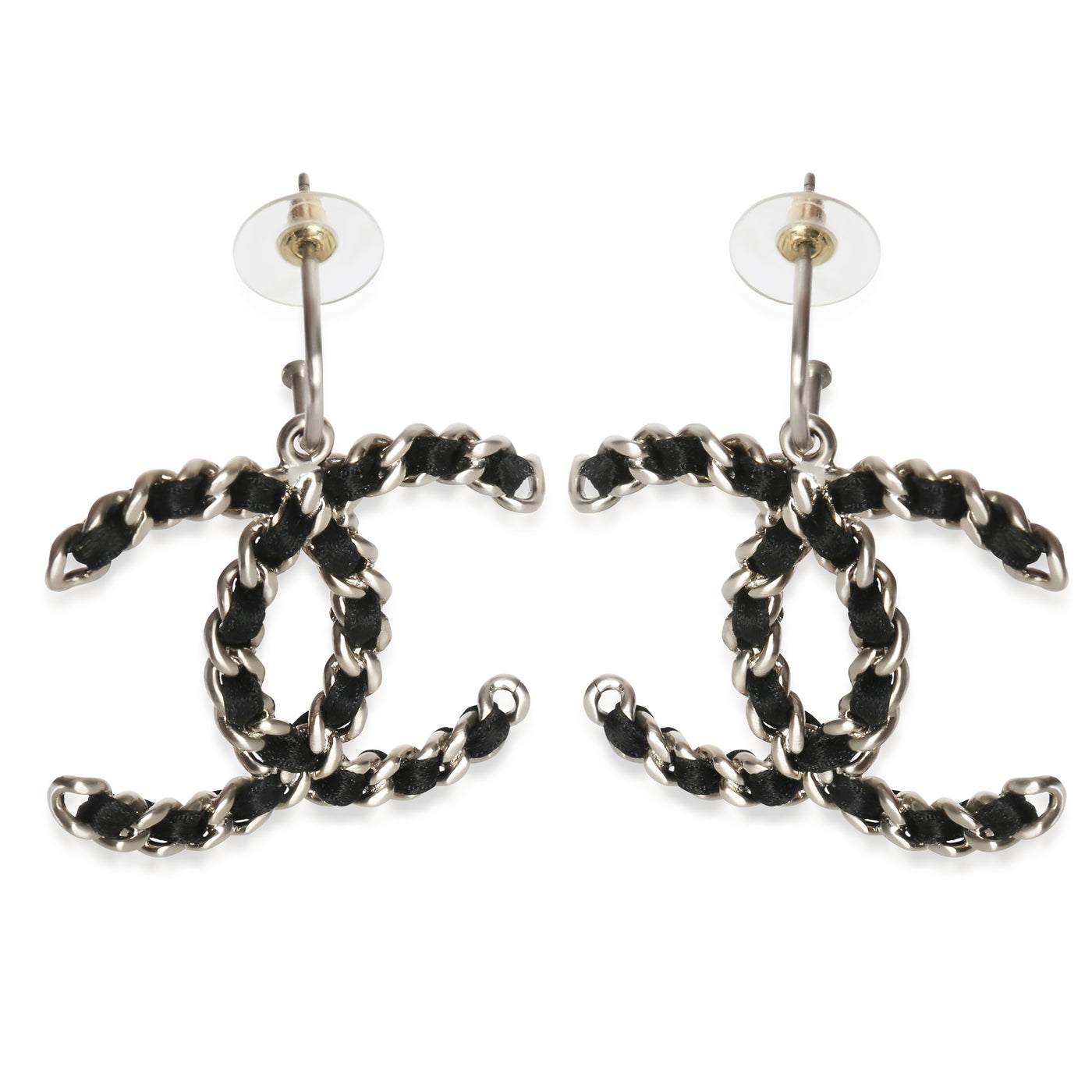 Chanel 2011 Leather Cc Earrings