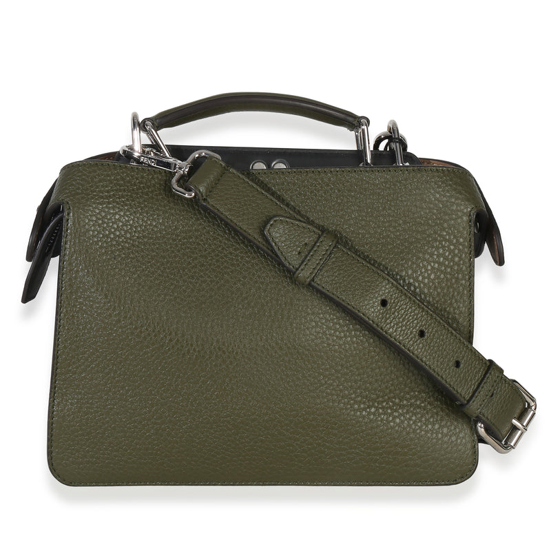 Fendi Olive Calfskin Leather Mini Peekaboo Iseeu Bag Green Handbag