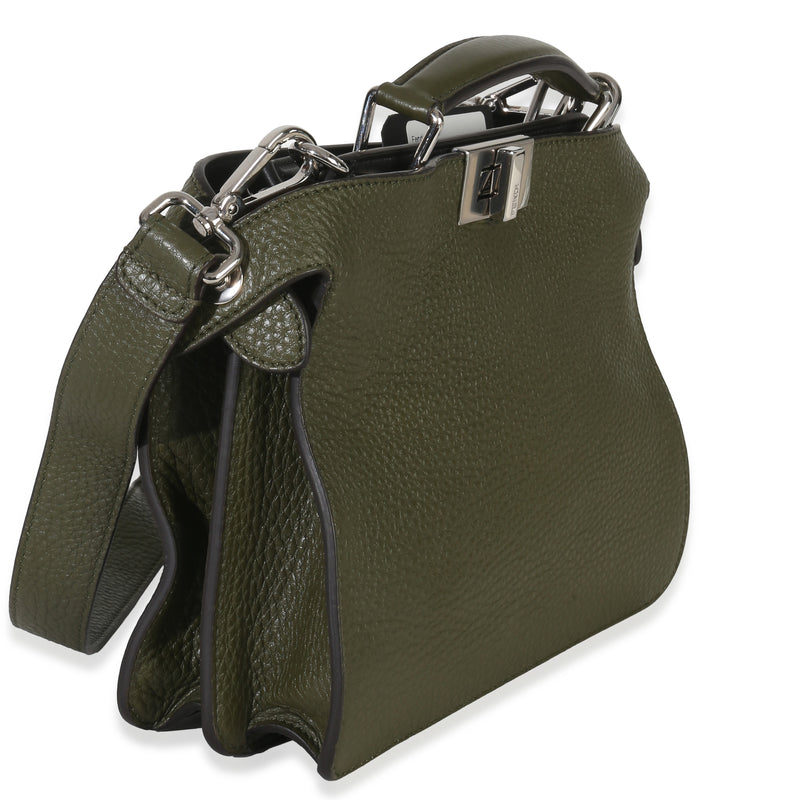 Fendi Olive Calfskin Leather Mini Peekaboo Iseeu Bag Green Handbag
