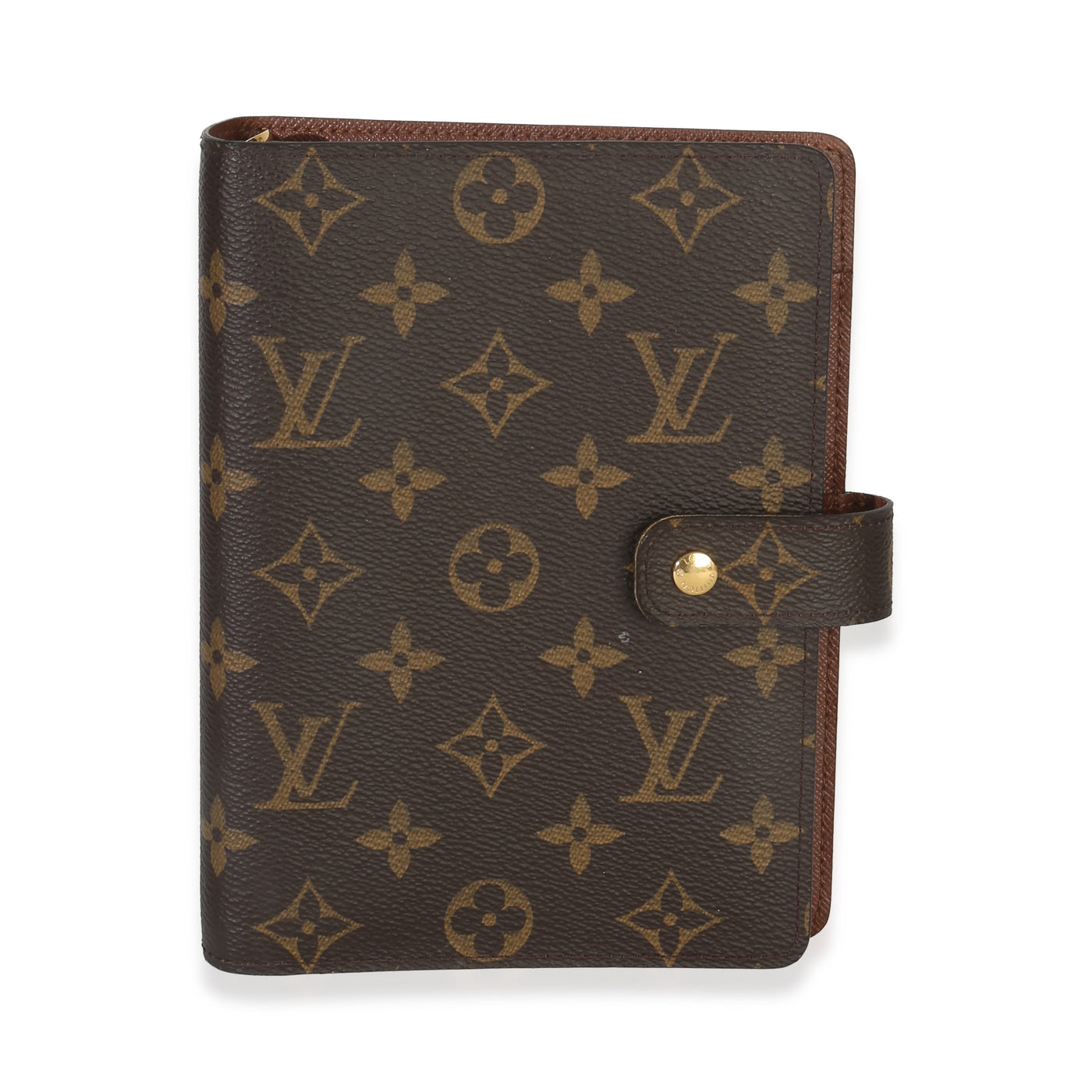 Louis Vuitton Monogram Canvas Small Ring Agenda Cover Brown Other