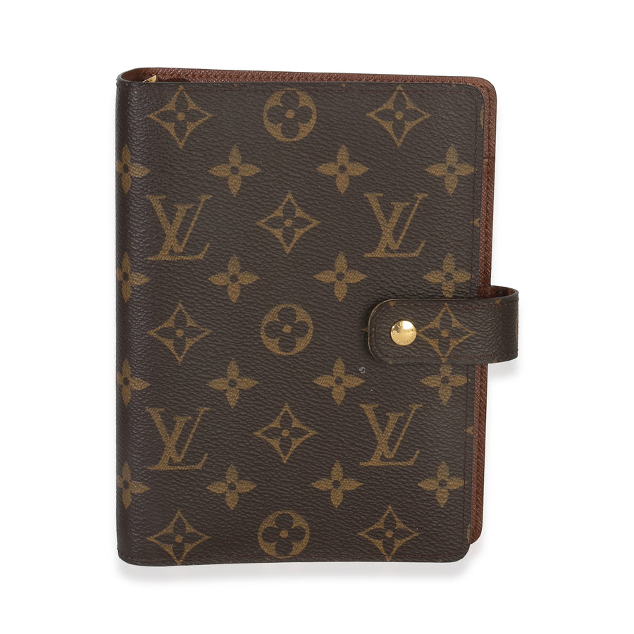 Louis Vuitton Monogram Canvas Small Ring Agenda Cover Brown Other