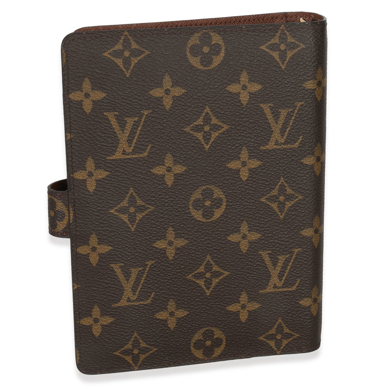 Louis Vuitton Monogram Canvas Small Ring Agenda Cover Brown Other