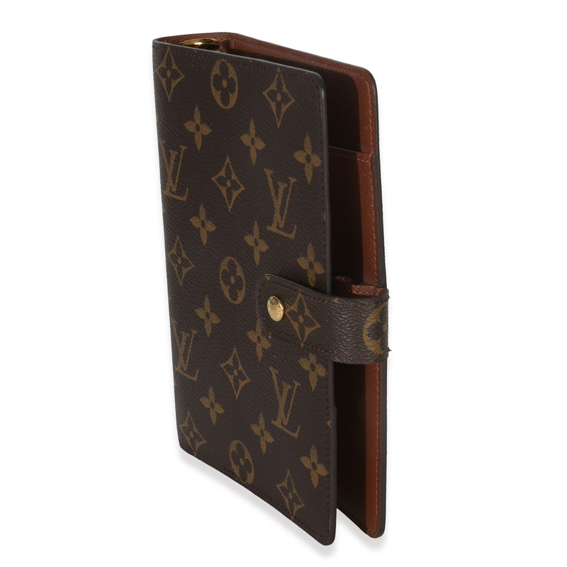 Louis Vuitton Monogram Canvas Small Ring Agenda Cover Brown Other