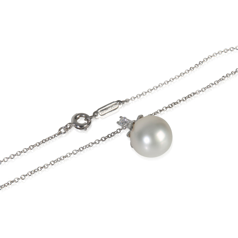Tiffany & Co. Platinum Pearl And Diamond Fireworks Pendant 950