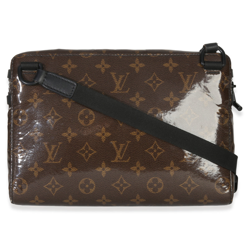 Louis Vuitton Monogram Glaze Canvas Messenger Bag Pm Brown Plastic Handbag