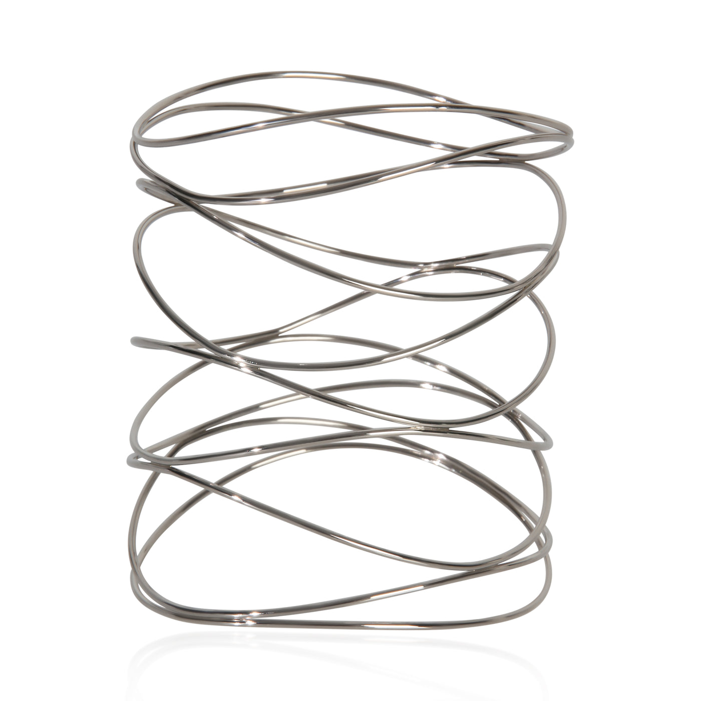 Tiffany & Co. White Gold Elsa Peretti 9 Row Wave Bracelet 18k