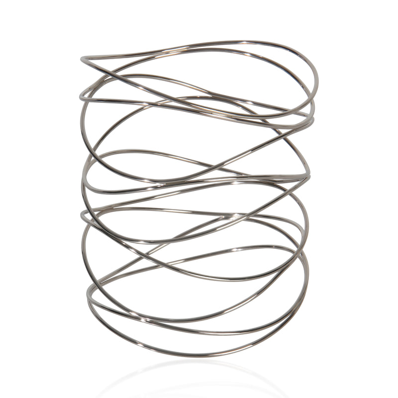 Tiffany & Co. White Gold Elsa Peretti 9 Row Wave Bracelet 18k