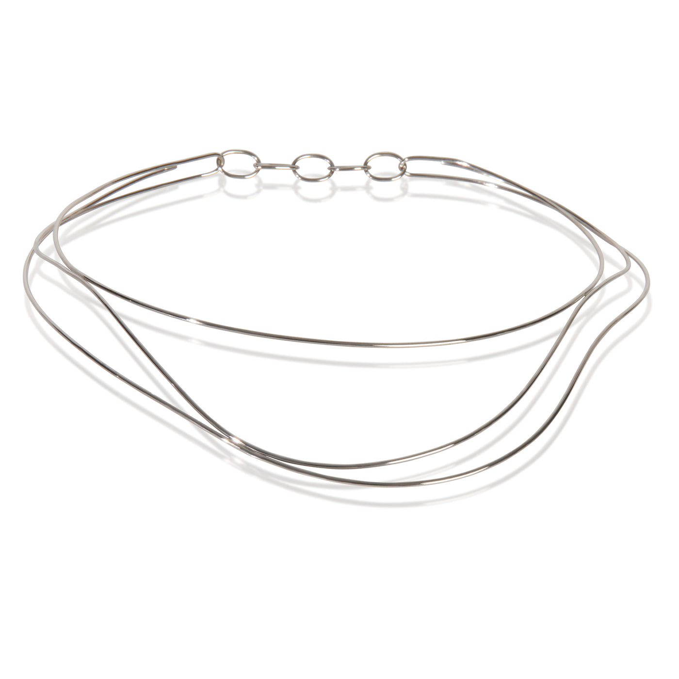 Tiffany & Co. White Gold Elsa Peretti Wave Collar Necklace 18k
