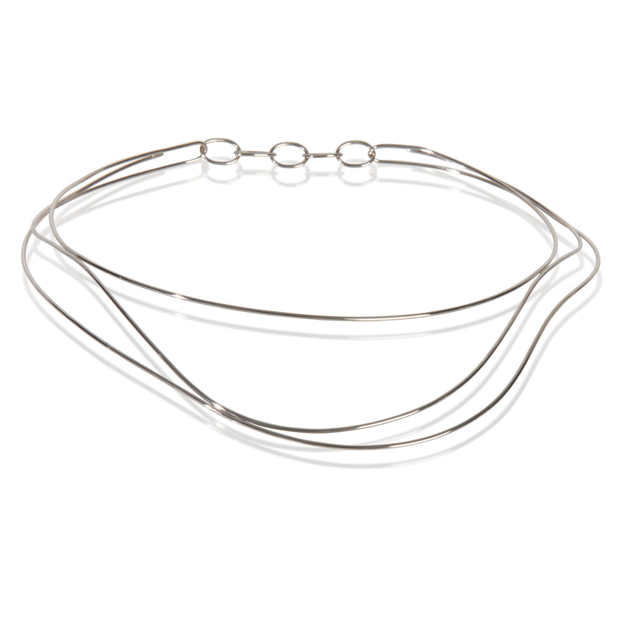 Tiffany & Co. White Gold Elsa Peretti Wave Collar Necklace 18k