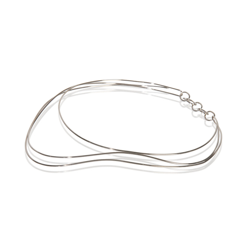 Tiffany & Co. White Gold Elsa Peretti Wave Collar Necklace 18k