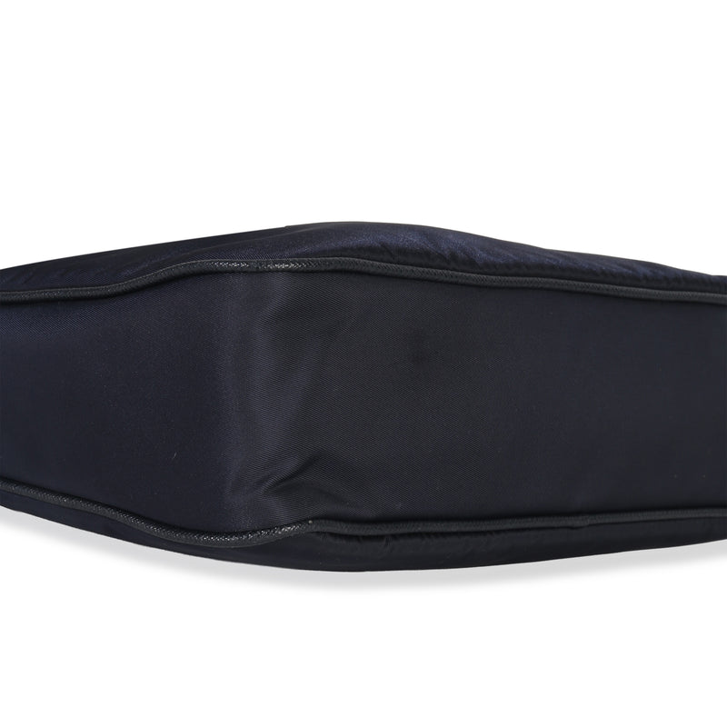 Prada Navy Re-Nylon & Saffiano Leather Trim Shoulder Bag Blue Handbag