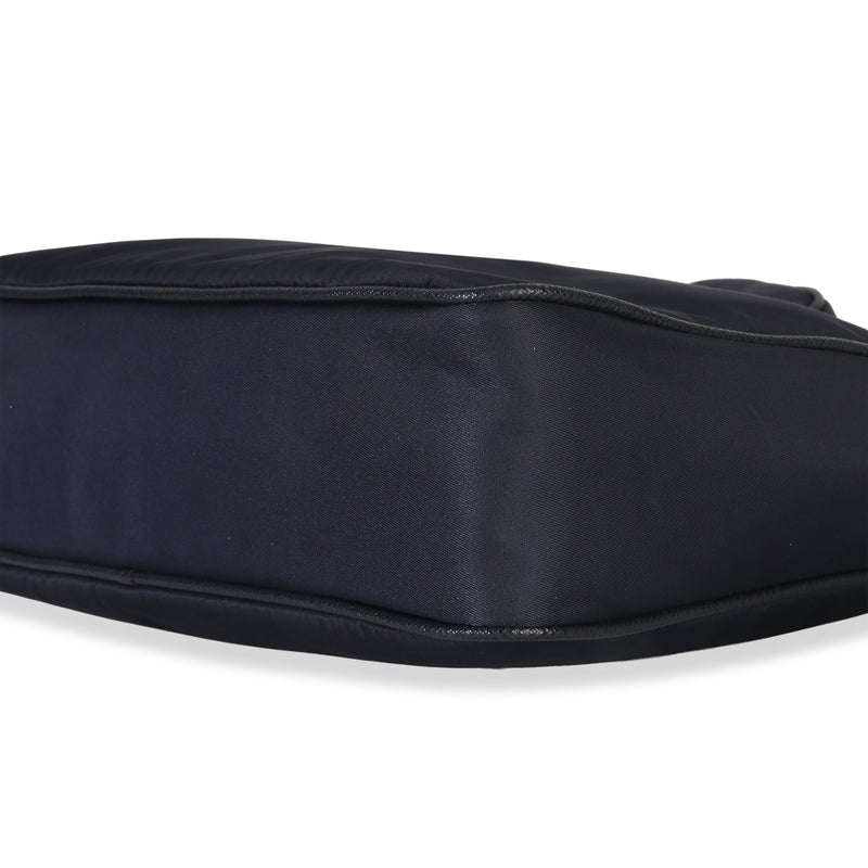 Prada Navy Re-Nylon & Saffiano Leather Trim Shoulder Bag Blue Handbag