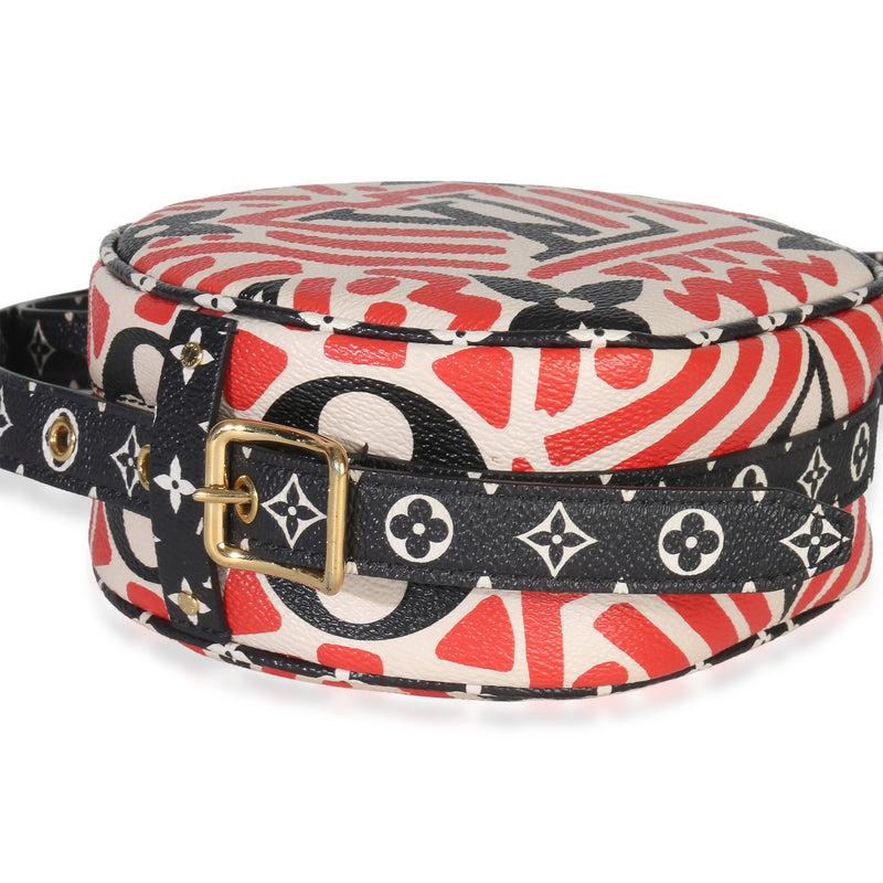 Louis Vuitton Cream Red Giant Lv Crafty Boite Chapeau Souple Bag Pm Multicolor; Coated Canvas Handbag