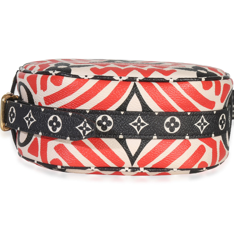 Louis Vuitton Cream Red Giant Lv Crafty Boite Chapeau Souple Bag Pm Multicolor; Coated Canvas Handbag