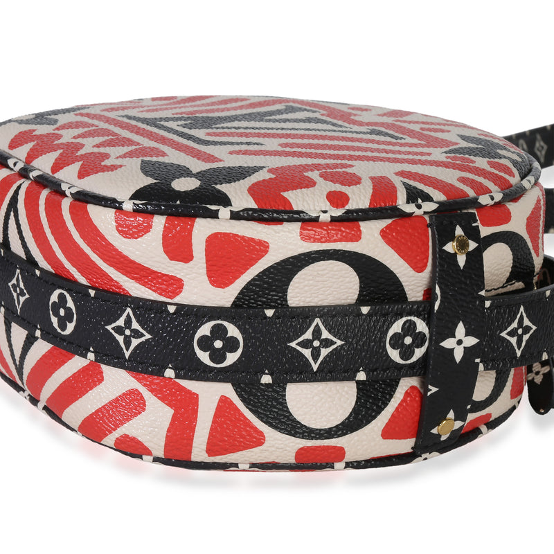 Louis Vuitton Cream Red Giant Lv Crafty Boite Chapeau Souple Bag Pm Multicolor; Coated Canvas Handbag