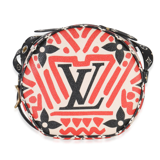 Louis Vuitton Cream Red Giant Lv Crafty Boite Chapeau Souple Bag Pm Multicolor; Coated Canvas Handbag