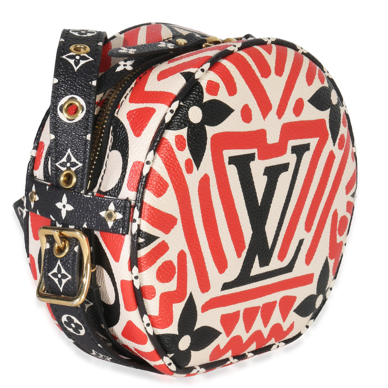 Louis Vuitton Cream Red Giant Lv Crafty Boite Chapeau Souple Bag Pm Multicolor; Coated Canvas Handbag