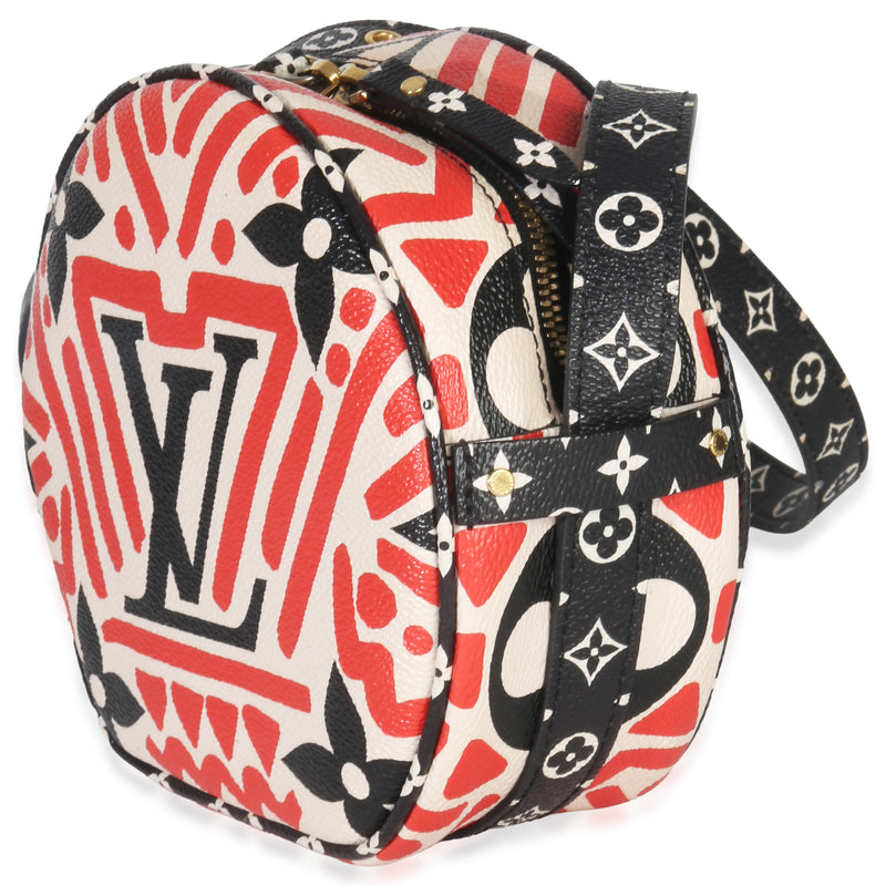 Louis Vuitton Cream Red Giant Lv Crafty Boite Chapeau Souple Bag Pm Multicolor; Coated Canvas Handbag
