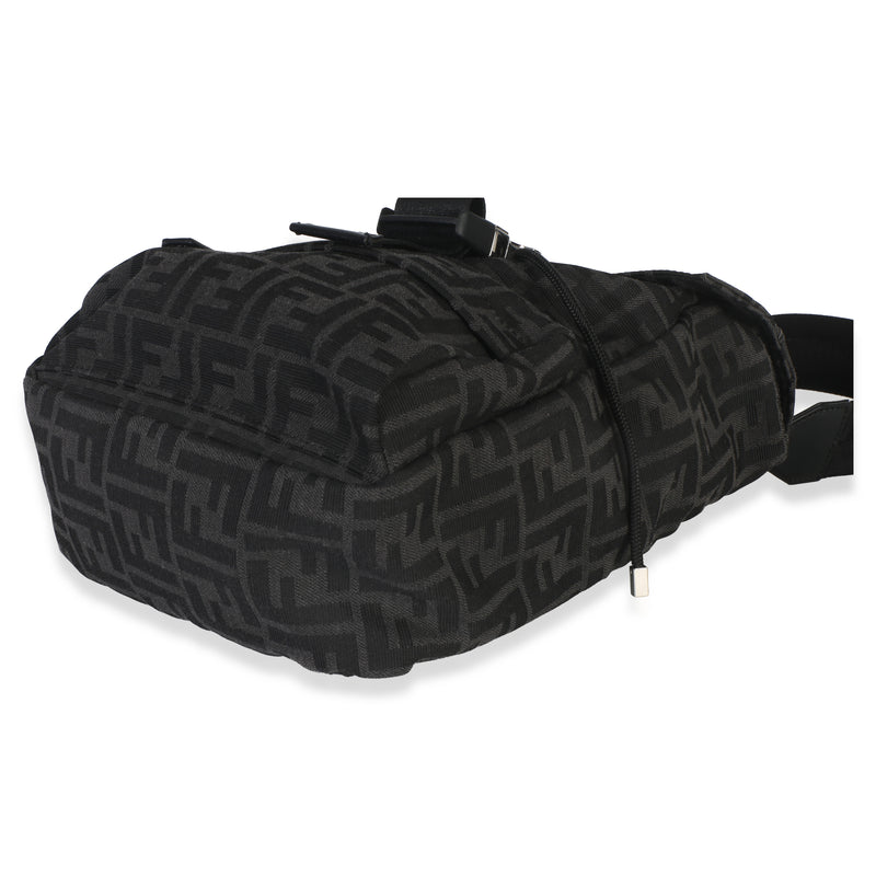 Fendi Black Zucca Canvas Small Fendiness Crossbody Bag Handbag
