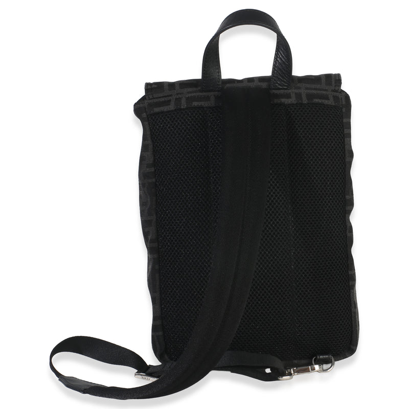 Fendi Black Zucca Canvas Small Fendiness Crossbody Bag Handbag