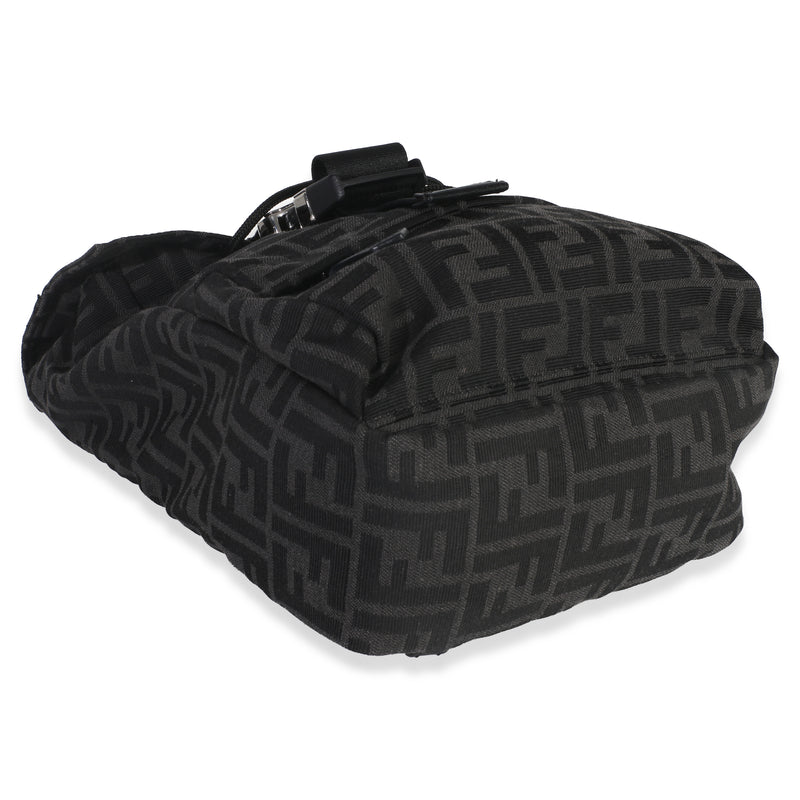 Fendi Black Zucca Canvas Small Fendiness Crossbody Bag Handbag