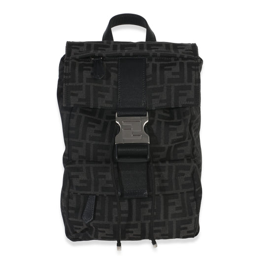 Fendi Black Zucca Canvas Small Fendiness Crossbody Bag Handbag