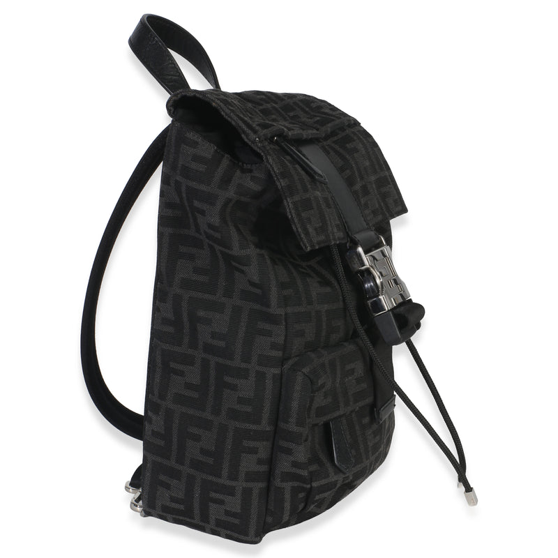 Fendi Black Zucca Canvas Small Fendiness Crossbody Bag Handbag