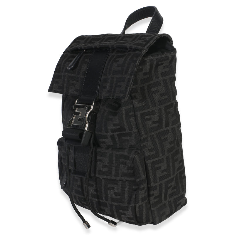 Fendi Black Zucca Canvas Small Fendiness Crossbody Bag Handbag