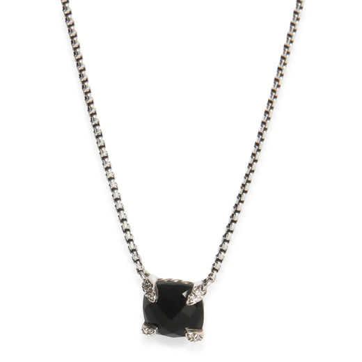 David Yurman Sterling Silver Diamond Petite Chatelaine Pendant 925