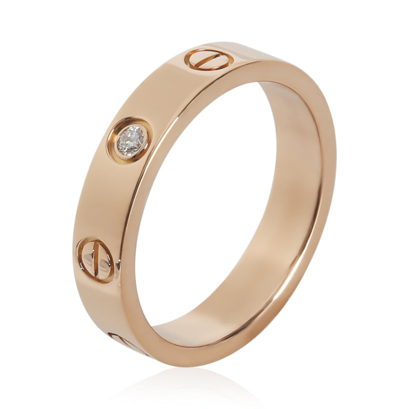 Cartier Rose Gold Diamond Small Model Love Ring 18k