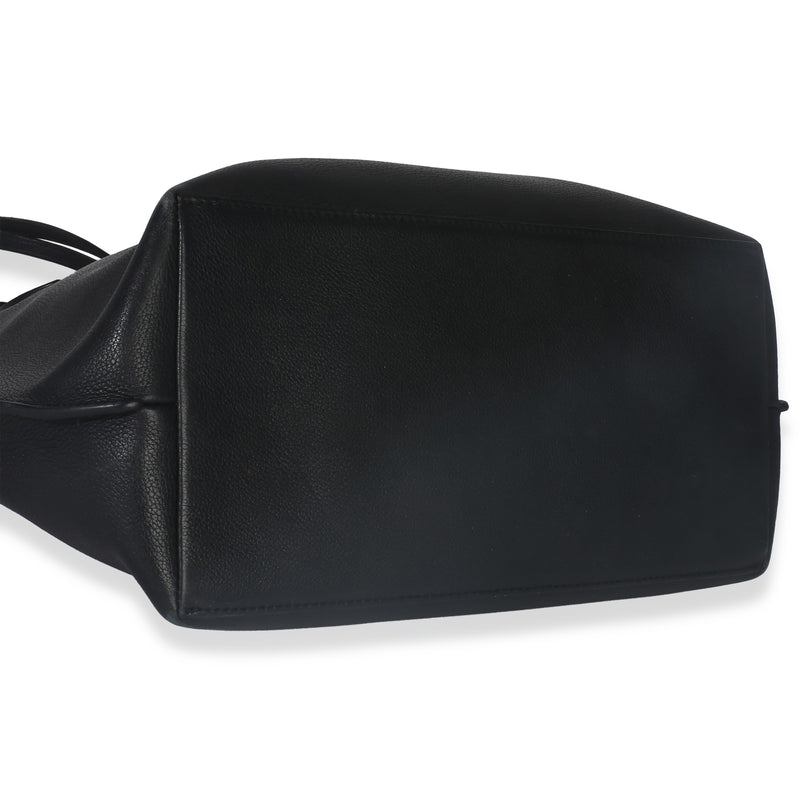 Louis Vuitton Black Grained Calfskin Lockme Cabas Tote Leather Handbag