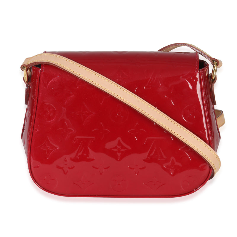 Louis Vuitton Pomme Damour Monogram Vernis Bellflower Pm Red Patent Leather Handbag