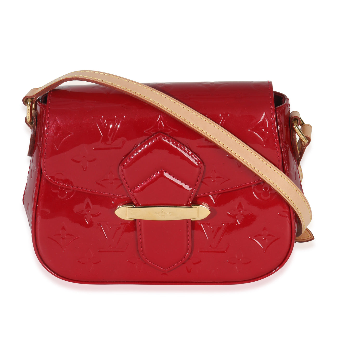 Louis Vuitton Pomme Damour Monogram Vernis Bellflower Pm Red Patent Leather Handbag