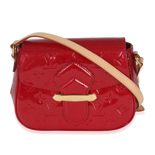 Louis Vuitton Pomme Damour Monogram Vernis Bellflower Pm Red Patent Leather Handbag