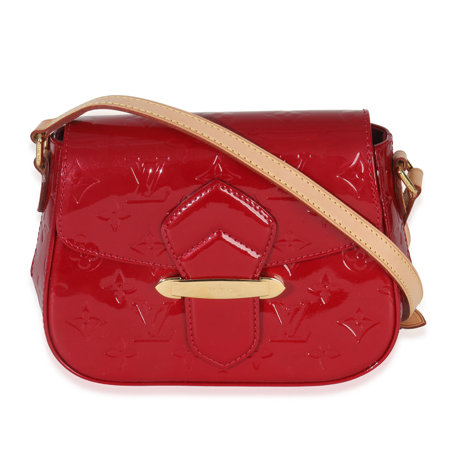 Louis Vuitton Pomme Damour Monogram Vernis Bellflower Pm Red Patent Leather Handbag