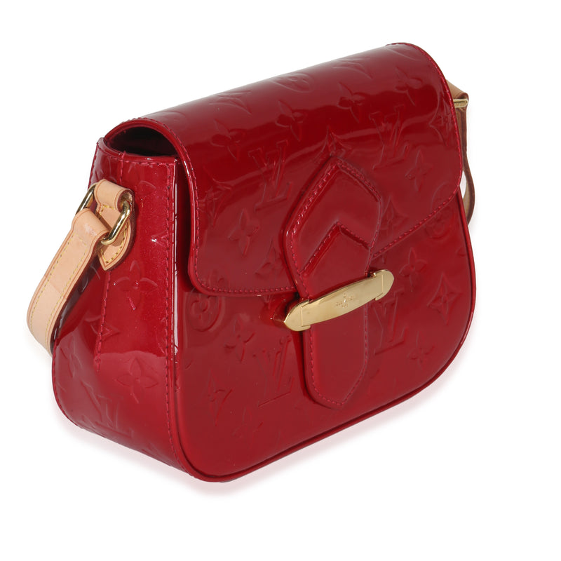 Louis Vuitton Pomme Damour Monogram Vernis Bellflower Pm Red Patent Leather Handbag