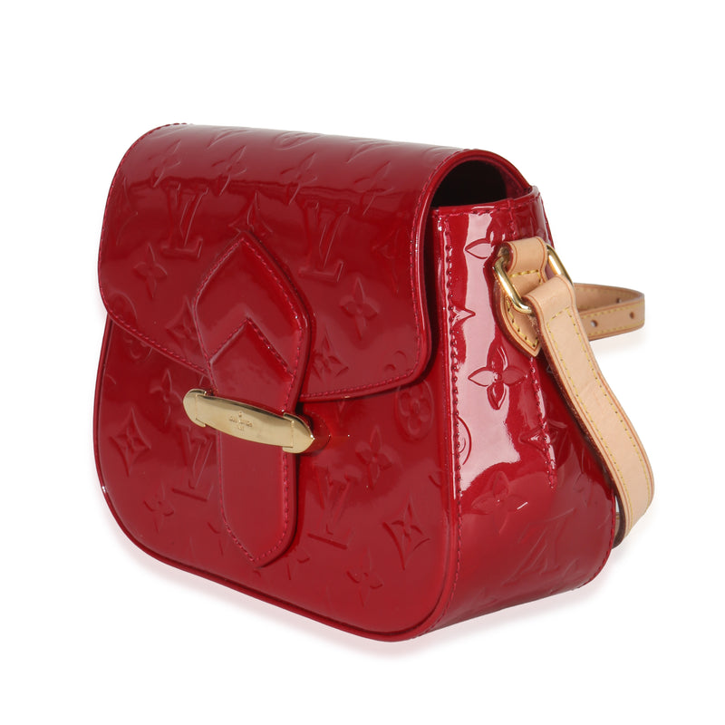 Louis Vuitton Pomme Damour Monogram Vernis Bellflower Pm Red Patent Leather Handbag
