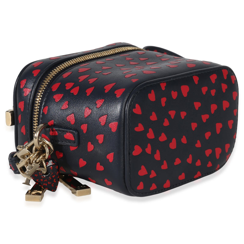 Christian Dior Blue Red Dioramour Diortravel Micro Vanity Case Leather Handbag