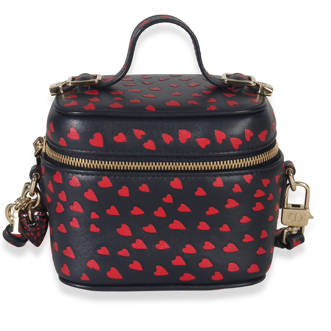 Christian Dior Blue Red Dioramour Diortravel Micro Vanity Case Leather Handbag