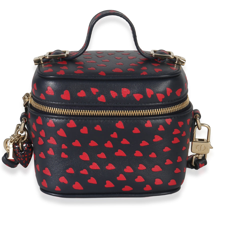 Christian Dior Blue Red Dioramour Diortravel Micro Vanity Case Leather Handbag