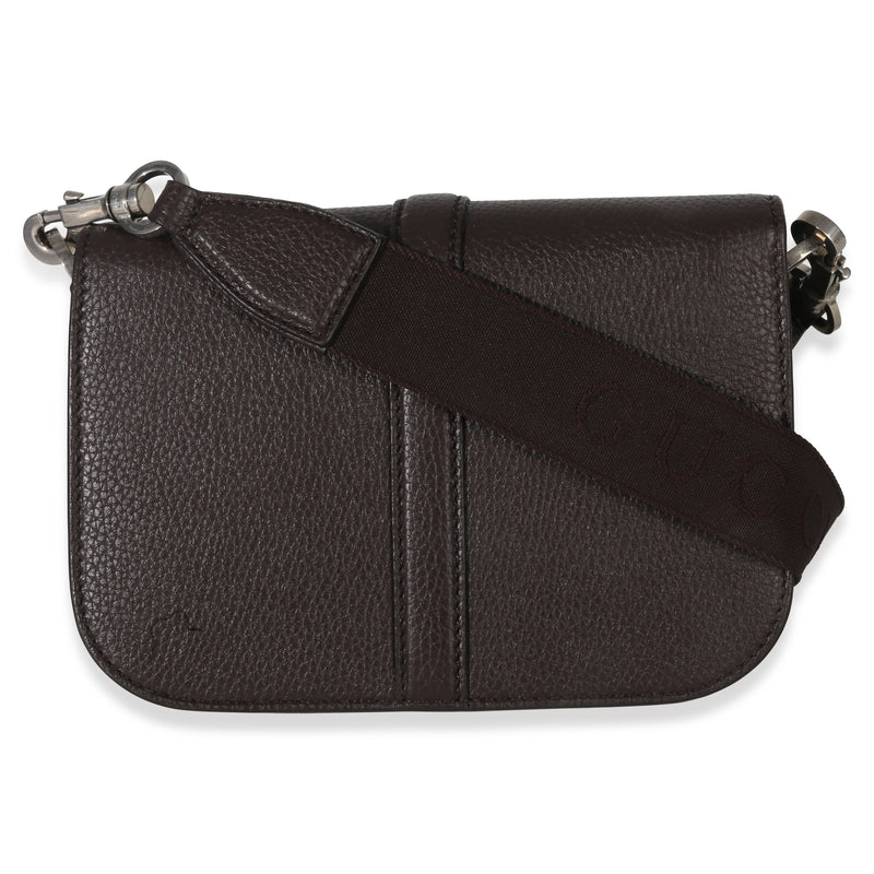 Gucci Beige Ebony Gg Monogram Canvas Mini Buckle Crossbody Bag Beige; Brown Handbag