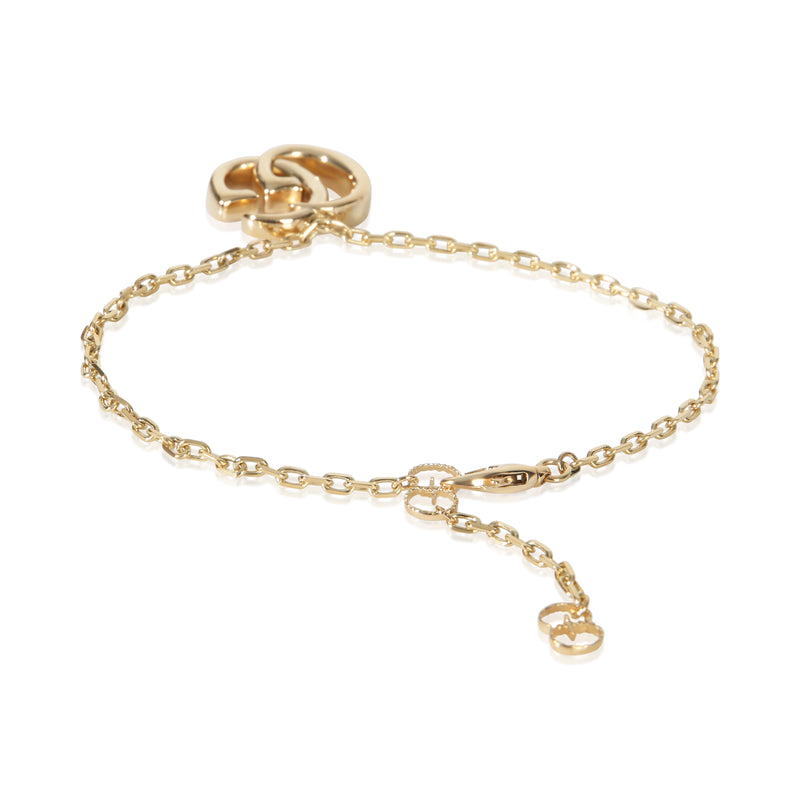 Gucci Yellow Gold Gg Marmont Charm Bracelet 18k