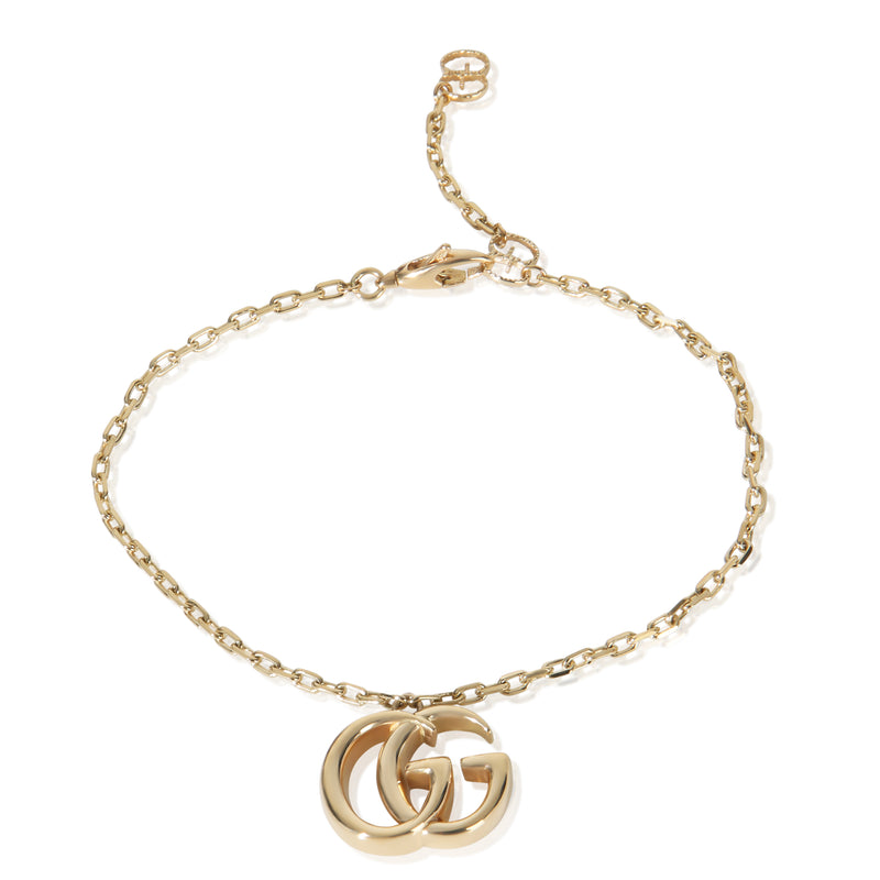 Gucci Yellow Gold Gg Marmont Charm Bracelet 18k