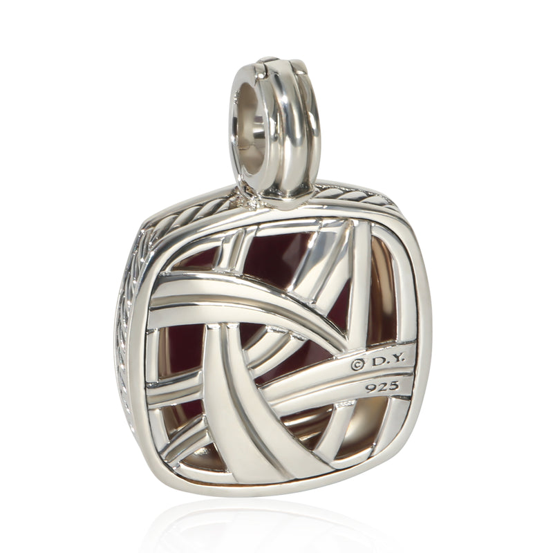 David Yurman Sterling Silver Ruby And Diamond Moonlight Ice Albion Pendant 925